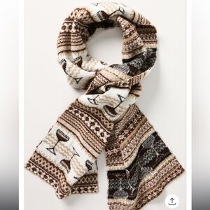 Maeve Anthropologie Espresso Martini Knit Scarf